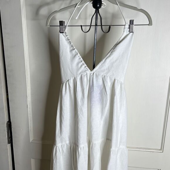 Princess Polly LINCOLN MAXI DRESS WHITE Linen Nwot Size 6 - Picture 4 of 11
